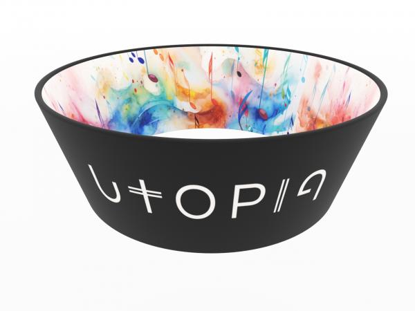 TF-1002 (3D) Tapered Round Hanging Sign -- Printed Interior